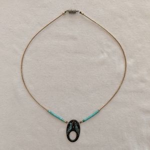 Beaded Peacock Necklace